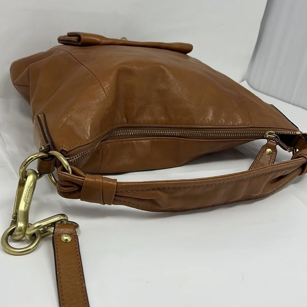 Coach Kristin 14783 Brown Leather Shoulder Crossbody Bag - Picture 11 of 14